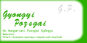 gyongyi pozsgai business card