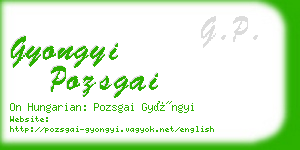 gyongyi pozsgai business card